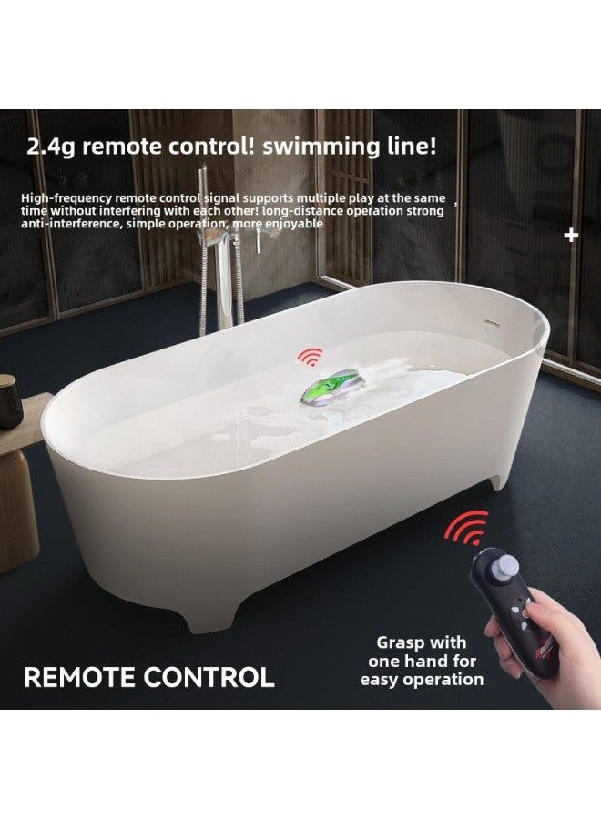 Remote Control Boat Mini Water Yacht Spinning Tumble Boat Boys Bathing Toy Children's Birthday Gift Cross Border-Color:Purple Technology Speed ​​boat  - Image 2