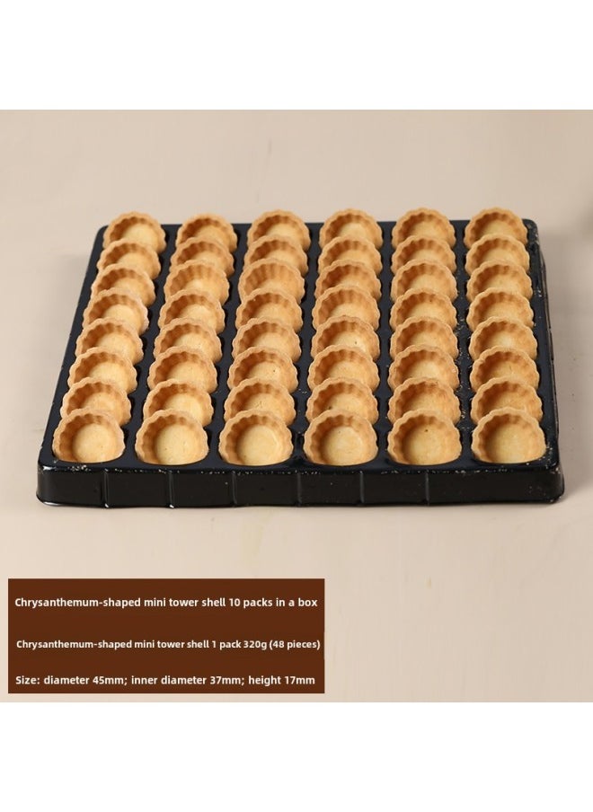 Generic Tower Shell Tart Bottom French Tart Shell Fruit Tower Dessert Table Cookies Flow Heart Cheese Egg Tart Skin Home Baking Semi-finished Products-Specifications:Cocoa Tower Shells, About 6cm*108 Pieces, 18 Trays-Size:160g  - Image 4