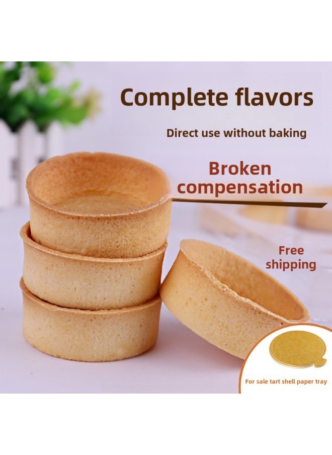 Generic Tower Shell Tart Bottom French Tart Shell Fruit Tower Dessert Table Cookies Flow Heart Cheese Egg Tart Skin Home Baking Semi-finished Products-Specifications:Cocoa Tower Shells, About 6cm*108 Pieces, 18 Trays-Size:160g  - Image 2