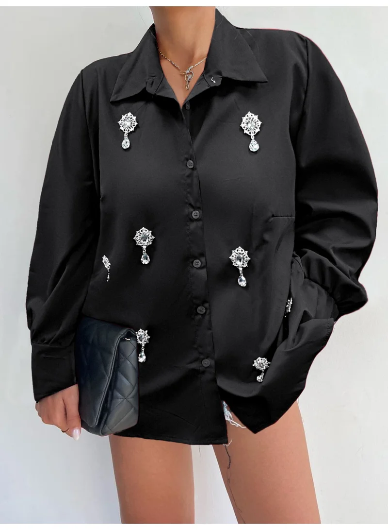 SIMPLEE Plus Size Women's Shirt Stylish Office & Casual Blouse