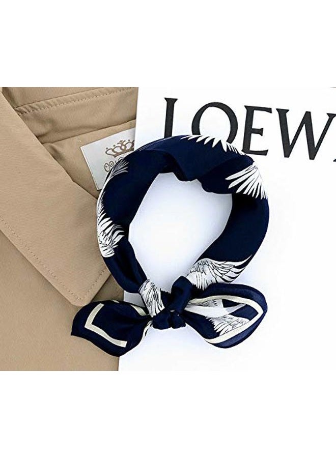 Jeelow Silk Scarf Small Square For Women, 100% Silk Small Scarves For Hair Neckerchief - Image 5