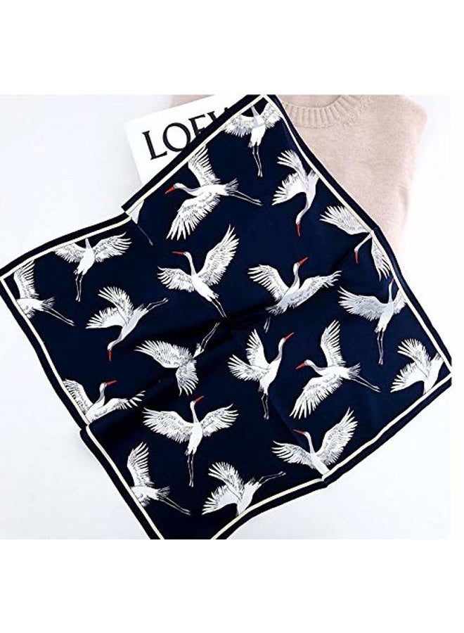 Jeelow Silk Scarf Small Square For Women, 100% Silk Small Scarves For Hair Neckerchief - Image 4