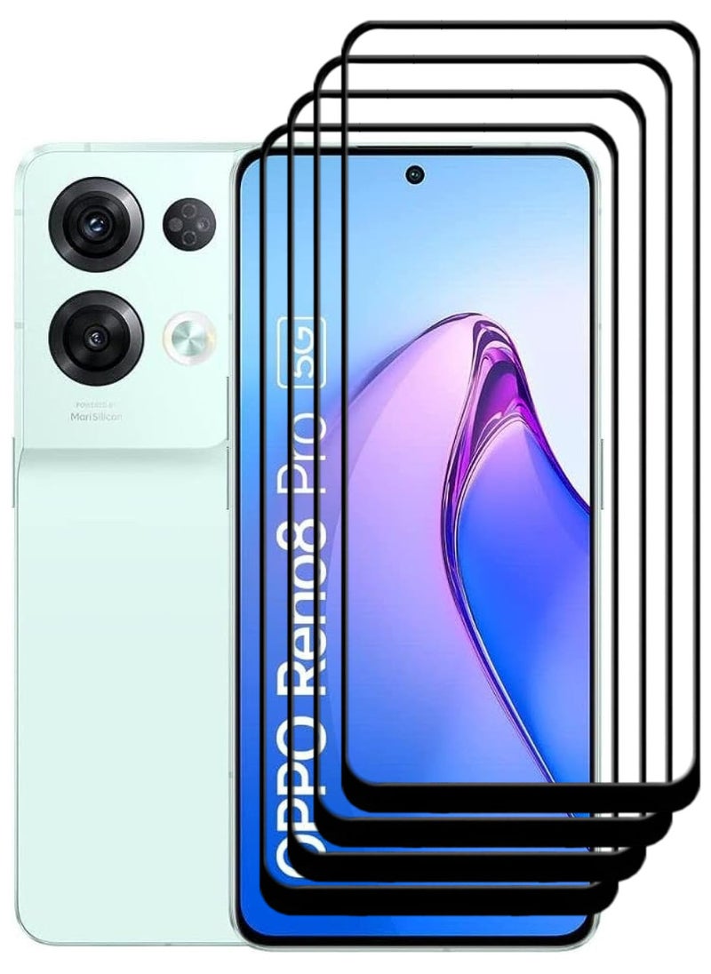 ACLIX 4 Pieces Antistatic ESD Dustproof Premium Quality High Definition Tempered Glass Screen Protector Designed For Oppo Reno8 Pro - Image 1