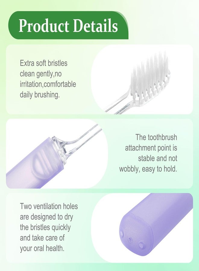 Kocpudu Travel Toothbrush, 5-Color Mini Toothbrush, Individually Packaged, Foldable for Storage, Ideal for Travel, Hotels, and Camping (5-Pack - Image 4
