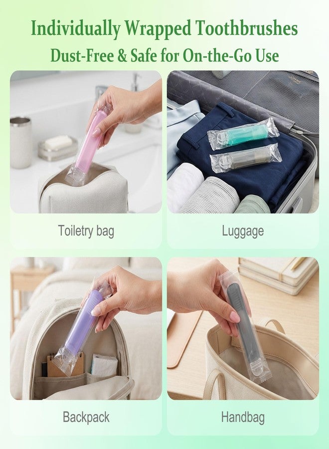 Kocpudu Travel Toothbrush, 5-Color Mini Toothbrush, Individually Packaged, Foldable for Storage, Ideal for Travel, Hotels, and Camping (5-Pack - Image 5