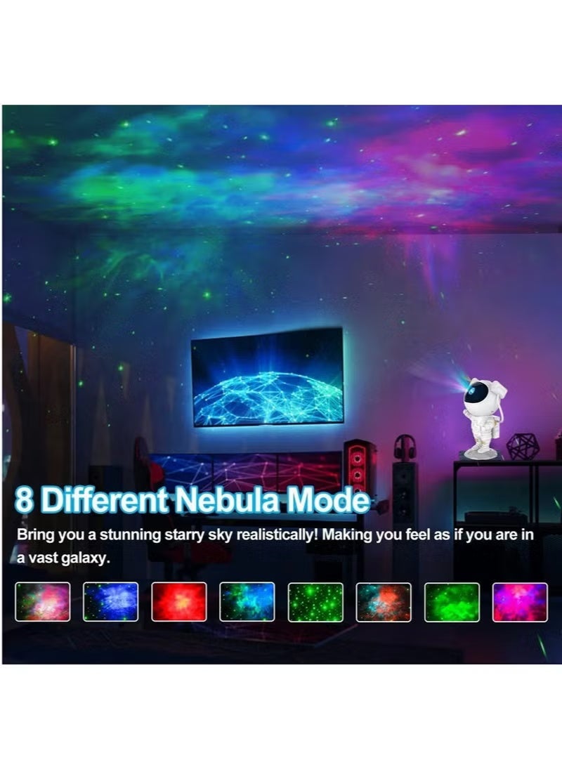 نيوترل مصباح LED مزخرف بزخارف مستوحاة من رواد الفضاء / مصباح زخرفي، عرض سماء مرصعة بالنجوم، ملحق مغناطيسي يدور 360 درجة، تجربة غامرة لمشاهدة المجرة في غرفة النوم (أبيض) - Image 4