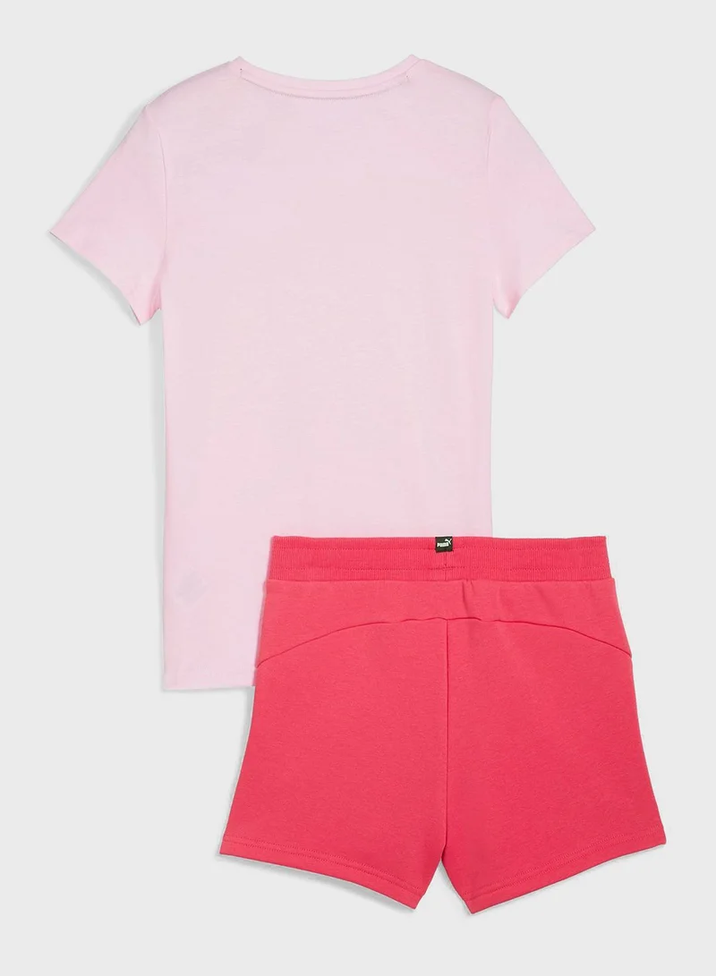 PUMA Kids Logo T-Shirt & Shorts Set