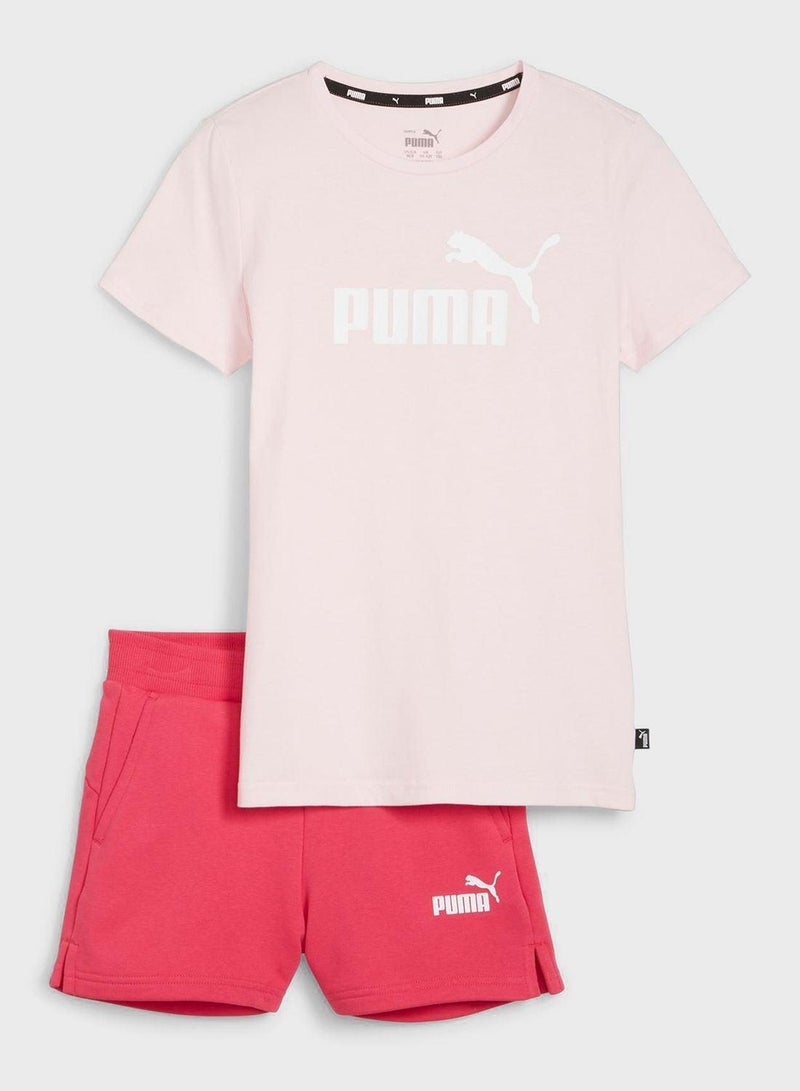 PUMA Kids Logo T-Shirt & Shorts Set - Image 4