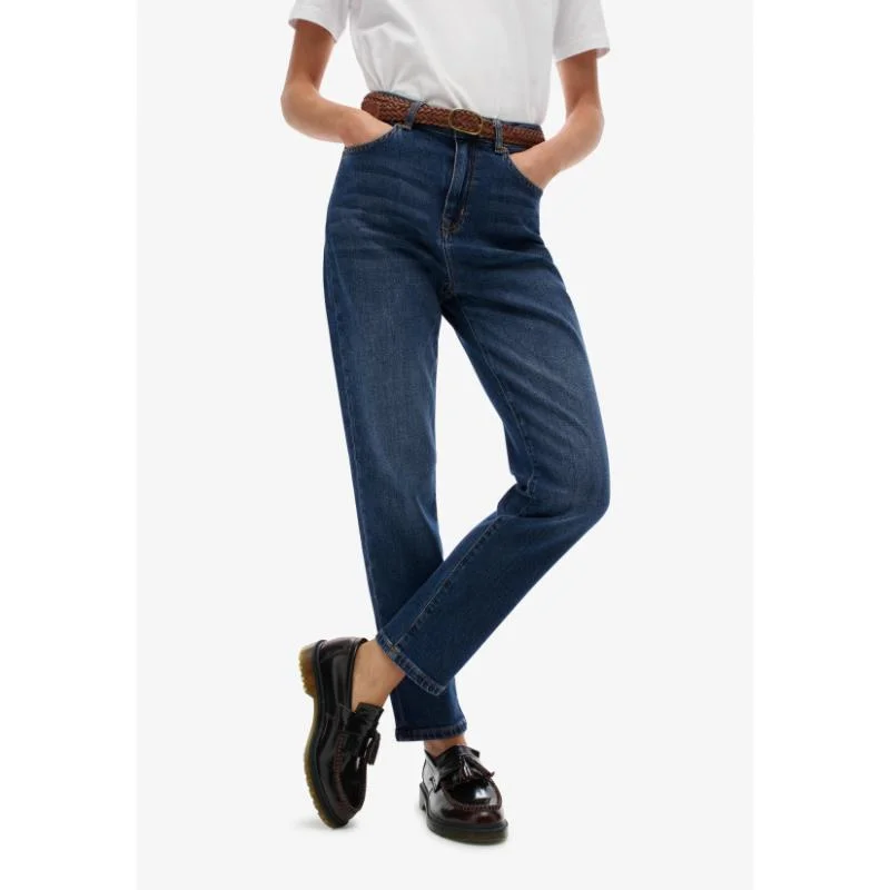 Superdry  Organic Cotton High Rise Mom Jeans for Women | Best Price UAE