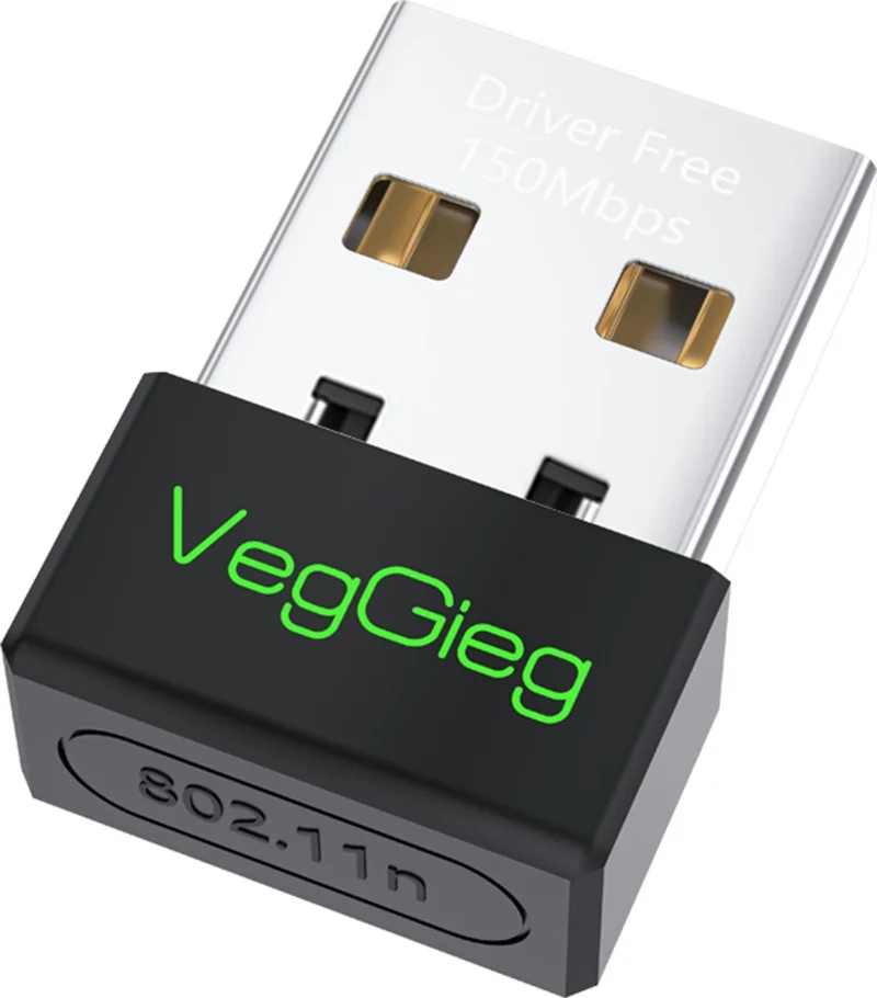 Veggıeg Veggieg 150 Mbps 2.4ghz Wireless Wifi Receiver Transmitter Nano USB Adapter