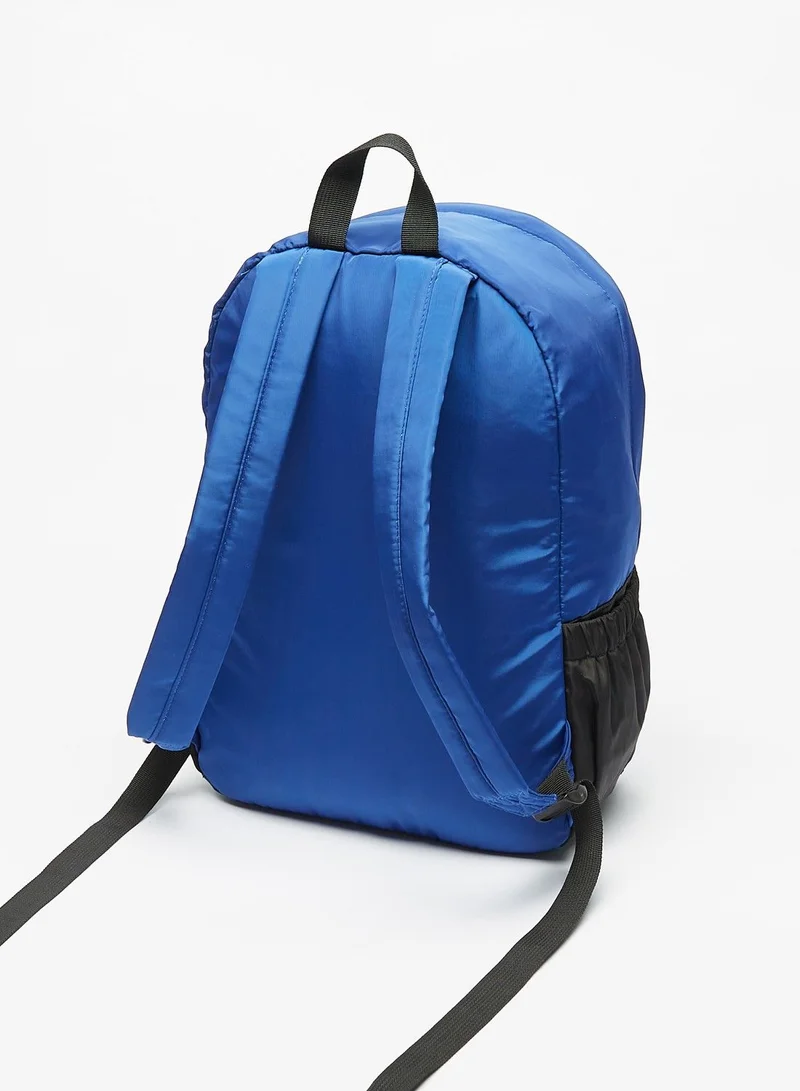 شو اكسبرس Boys Logo Embossed Backpack with Adjustable Shoulder Straps