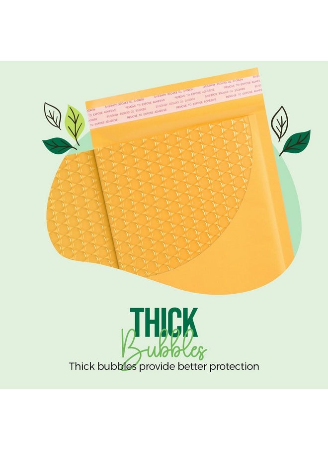 Bubble Mailer 6X10 Ecofriendly 100 Pack Padded Envelopes Usable Size 6X9 Durable Kraft Bubble Envelopes For Cds Video Games Book Thick Padded Mailers 0 Small Bubble Mailers Yellow