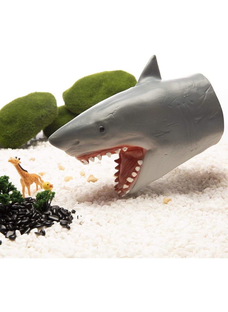 Yolococa Yolococa Hand Puppet Toys Realistic Latex Animal Shark Instagram Children Toys (Shark)  - Image 2