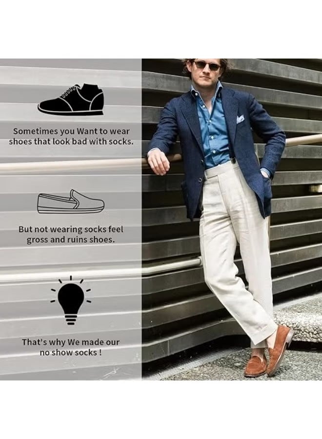 5 Pack Mens No Show Socks Casual Low Cut Thin Loafers Non Slip Boat Linersmen's Boat Socks, Spring, Fall And Summer Anti-Odor Low-Top Shallow Silicone Non-Slip Invisible Socks.5 Pairs Of Mens No Show Socks Casual Low Cut Thin Loafers Non Slip Boat Liners - Image 4