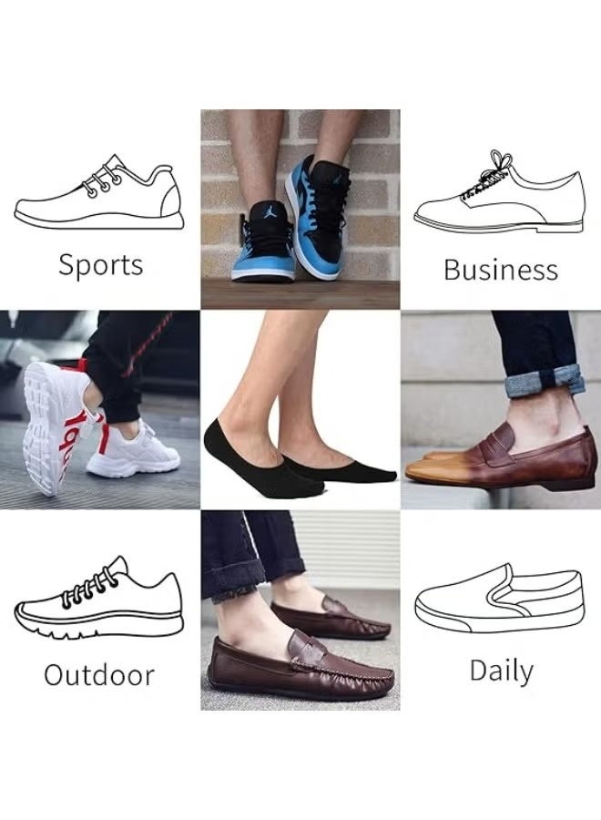 5 Pack Mens No Show Socks Casual Low Cut Thin Loafers Non Slip Boat Linersmen's Boat Socks, Spring, Fall And Summer Anti-Odor Low-Top Shallow Silicone Non-Slip Invisible Socks.5 Pairs Of Mens No Show Socks Casual Low Cut Thin Loafers Non Slip Boat Liners - Image 5