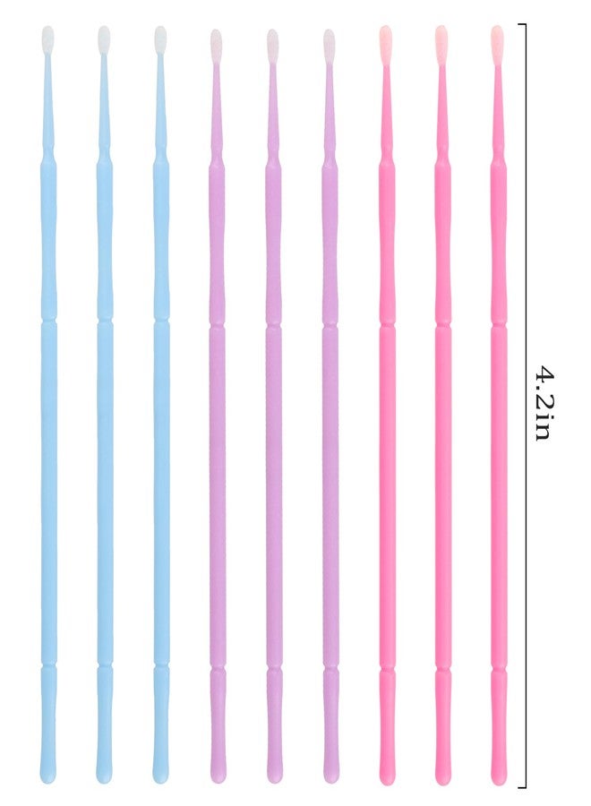 Mekupeu 300 Pcs Disposable Micro Applicator Brush, Micro Swabs, Eye Lashes Mascara Wands for Eyelash Extension(mixed 3 color) - Image 2