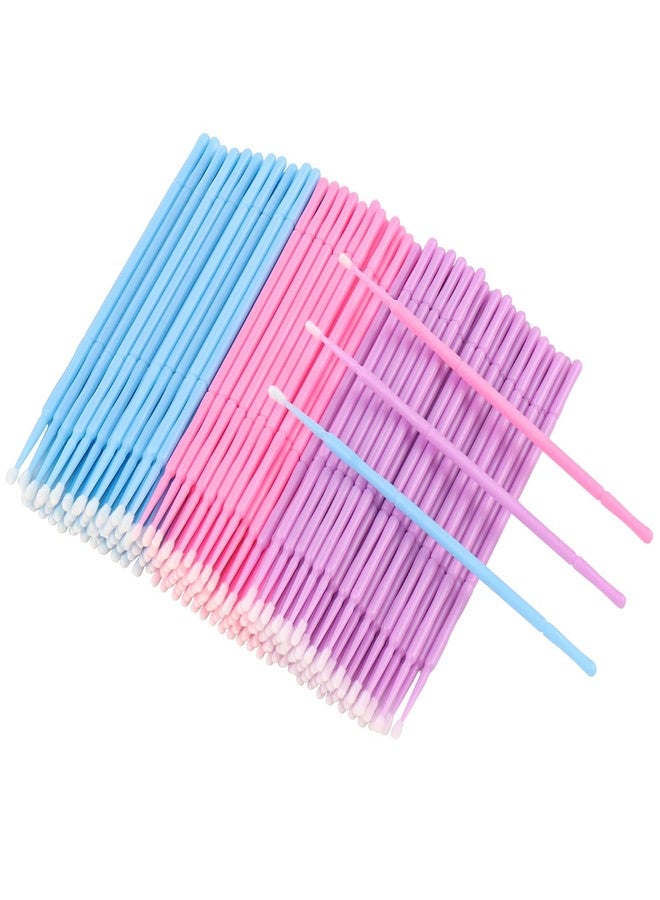Mekupeu 300 Pcs Disposable Micro Applicator Brush, Micro Swabs, Eye Lashes Mascara Wands for Eyelash Extension(mixed 3 color) - Image 1