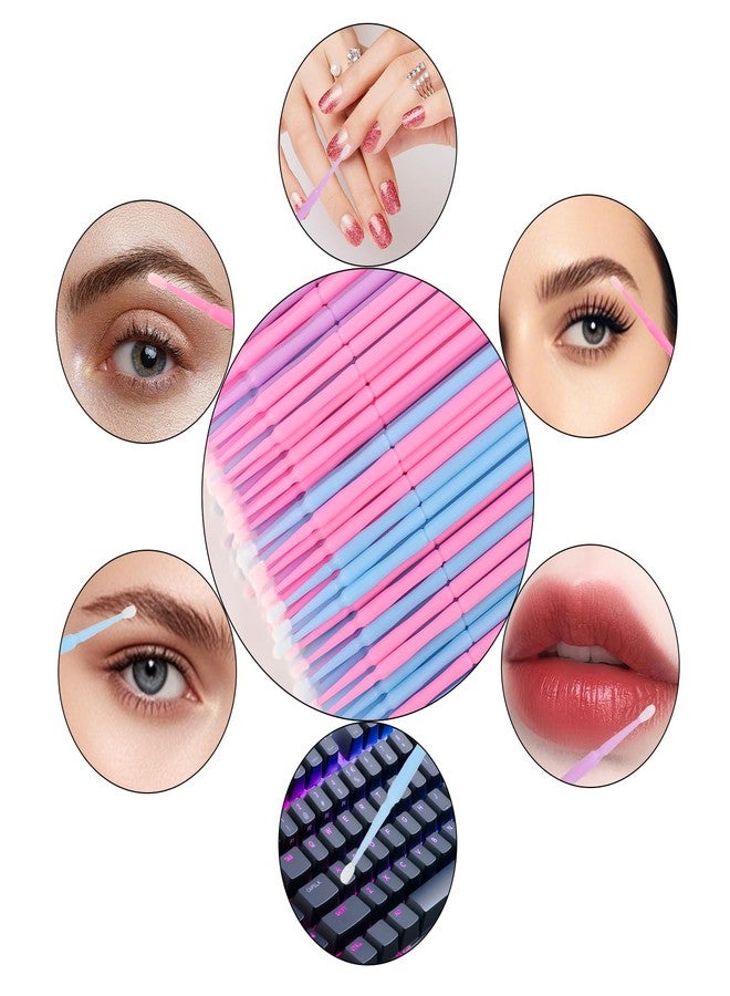 Mekupeu 300 Pcs Disposable Micro Applicator Brush, Micro Swabs, Eye Lashes Mascara Wands for Eyelash Extension(mixed 3 color) - Image 5