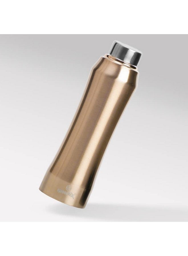Speedex Stainless Steel Gold Water Bottle 1 Litre with Steel Cap - Leak-Proof, Durable, Lightweight | Ideal for Kids, Adults, Office, School, Travel | Pack of 4, Set of 4, Combo of 4 (1000ml Each) - Image 2