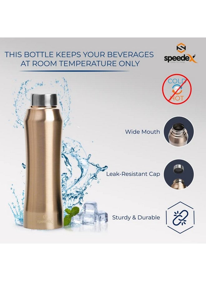 Speedex Stainless Steel Gold Water Bottle 1 Litre with Steel Cap - Leak-Proof, Durable, Lightweight | Ideal for Kids, Adults, Office, School, Travel | Pack of 4, Set of 4, Combo of 4 (1000ml Each) - Image 5