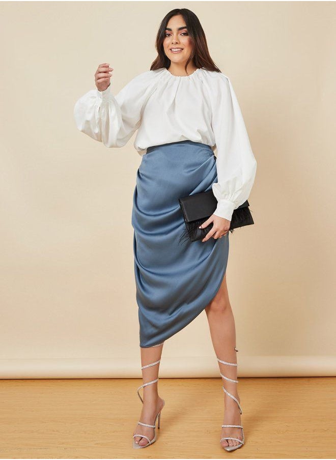 Styli - Balloon Sleeve Relaxed Fit Blouse - Image 1
