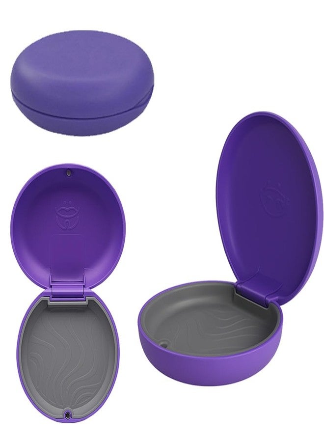 Dentosmile Slim Aligner Case/Aligner and Retainer Case/Dental Orthodontic Retainer Box - Violet Color with Slilicone Layer - Image 5