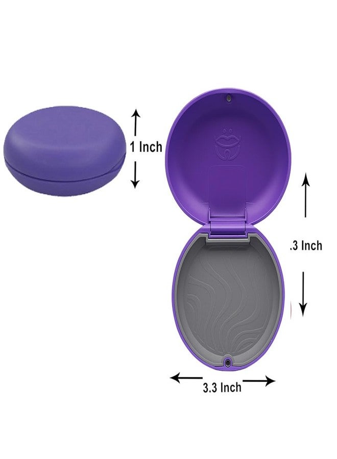 Dentosmile Slim Aligner Case/Aligner and Retainer Case/Dental Orthodontic Retainer Box - Violet Color with Slilicone Layer - Image 3