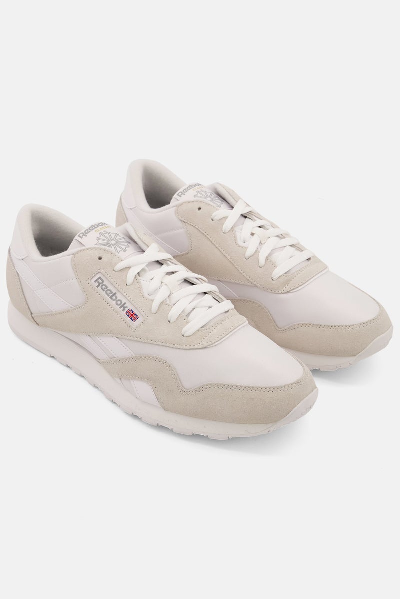 Reebok Men Cl Nylon Lace Up Running Shoes, White  - Image 1