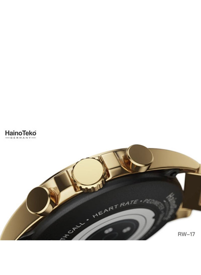 Haino Teko - Haino Teko RW 17 Two Round watches Gold Edition with bangles combo for Women's and Girls - Image 1