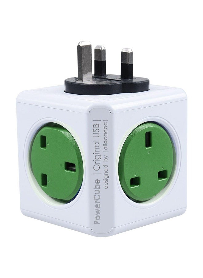 Allocacoc PowerCube Original 5 Sockets Green  - Image 2