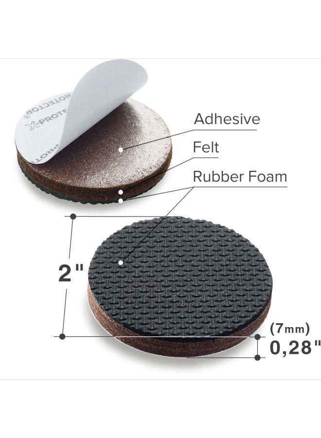 X-Protector وسادات أثاث غير قابلة للانزلاق X-PROTECTOR - 8 قطع من ممسكات الأثاث الممتازة 2"! أقدام مطاطية ذاتية اللصق - وسادات حماية الأرضيات غير القابلة للانزلاق - حافظ على الأثاث في مكانه! - Image 3