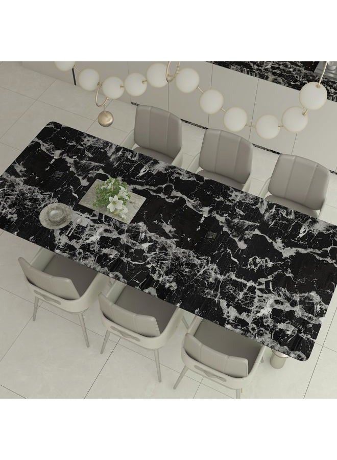Holomey 24x354 inch Black Marble Contact Paper Peel and Stick Wallpaper Self Adhesive Removable Decorative Vinyl Wll Paper for Bedroom Bathroom Kitchen Countertop Cabinet Wall Covering - Image 2