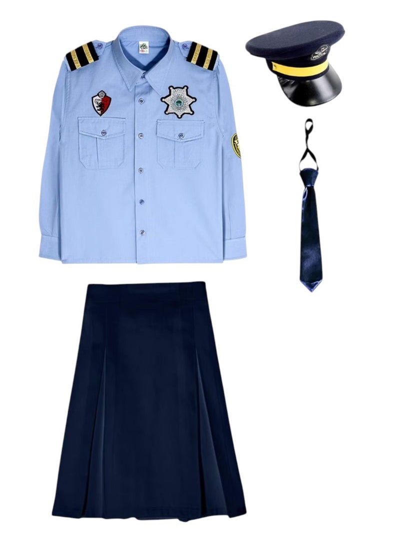 Toy Box Police Officer Costume For Girls, Role Play Kit For Girls - Image 2