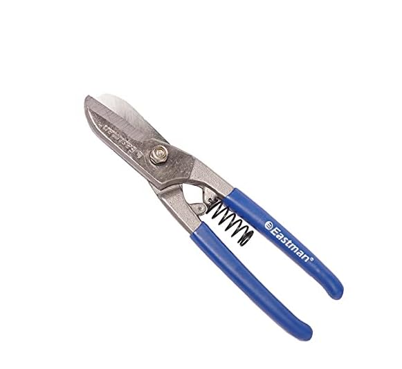EastmanTin Cutter ETC300 Tinman s Snips 12 inch 300mm E2255 Blue Handle Fully Drop Forged Alloy Steel Full Polished Head Dipped Sleeve Handle with Cutting Capacity For Iron Sheet pack of 1  - Image 1