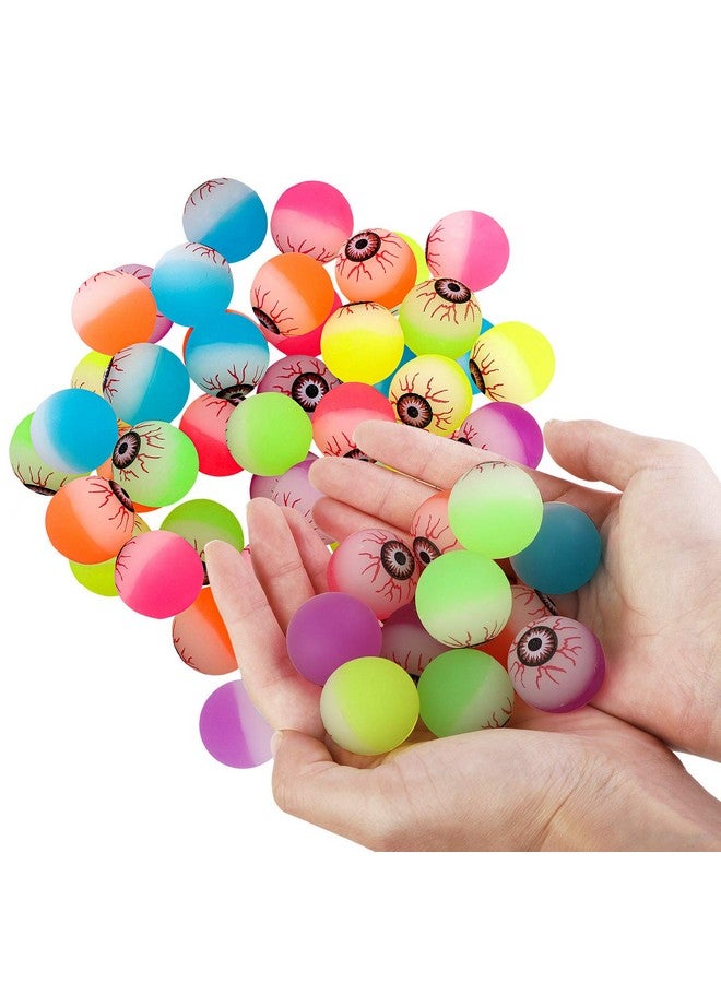 Elcoho 24 Pieces Glow In The Dark Bouncing Eyeballs Halloween Bright Bouncing Balls For Trick Or Treat Or Halloween Favors - Image 4