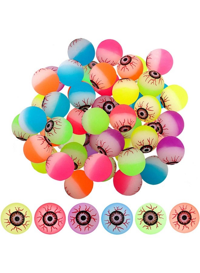 Elcoho 24 Pieces Glow In The Dark Bouncing Eyeballs Halloween Bright Bouncing Balls For Trick Or Treat Or Halloween Favors - Image 1
