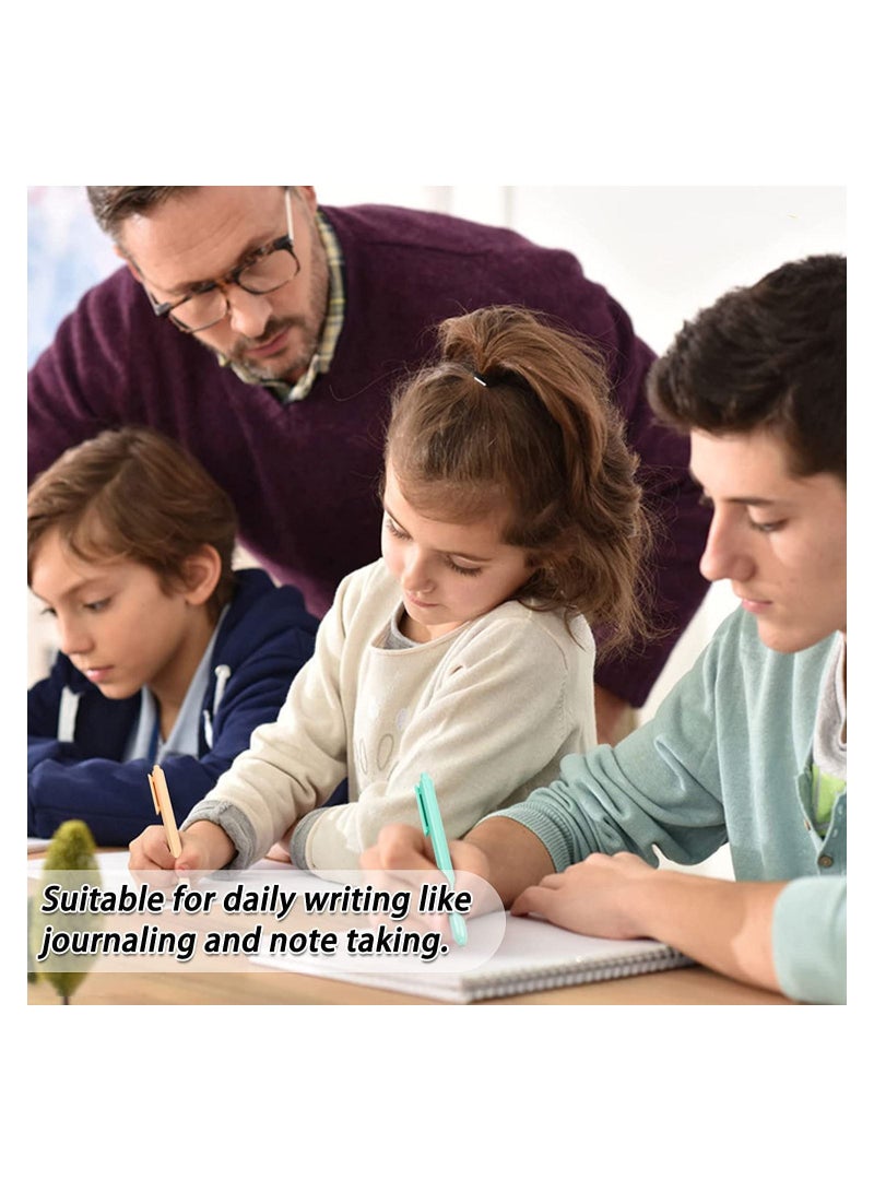 SYOSI Retractable Gel Ink Pens, Aesthetic Gradient Color Barrel, 4Pcs Black Ink 0.5mm Fine Point Tip Pen Comfort Grip Smooth Writing, for Journaling Note Taking Sketching, Gel Pens Quick Dry Pens - Image 4