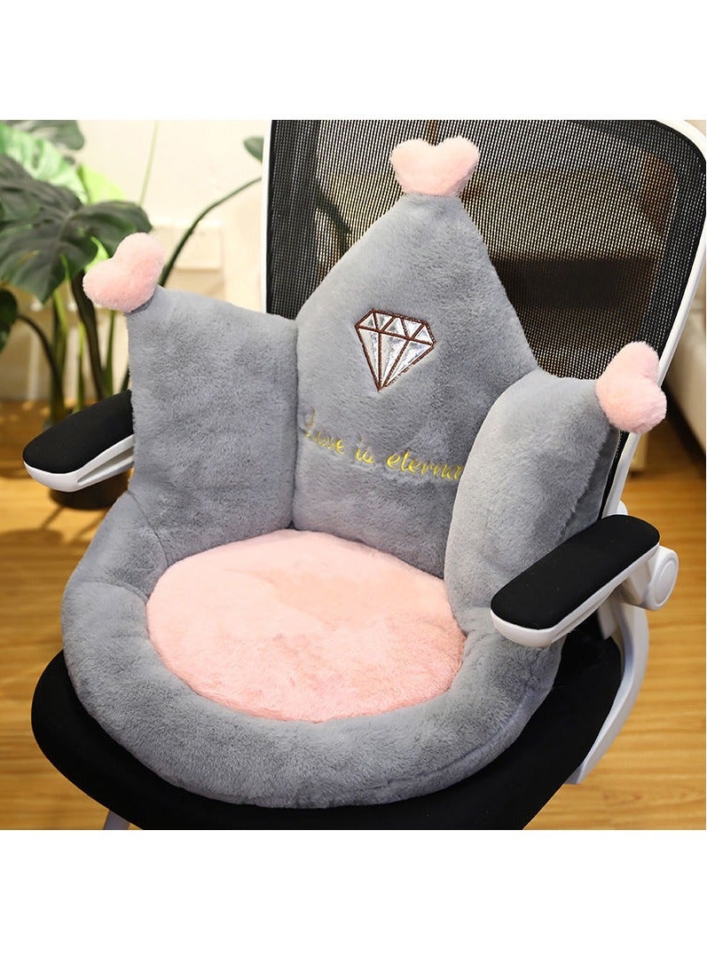 Hihonor Seat Cushion with Lumbar Support Anti-slip Plush Chair Pad Sofa Cushion Back Support Armchair Pad Thicken Floor Reading Seat Pad Mat Backrest Pillow for Office Car Wheelchair - Image 1