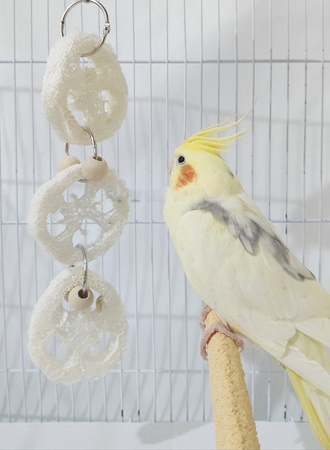 Forthcan Natural Wood Bird Cage Toys Set, Hanging Chew Swing and Climbing Ladder for Parrot, Parakeet, Cockatiel, Conure, Lovebirds and Small Birds - Image 4