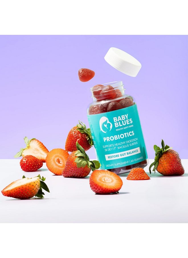 BABY BLUES : Organic Probiotic Gummy Vitamins For Moms Strawberry 5 Billion Cfu  - Image 3