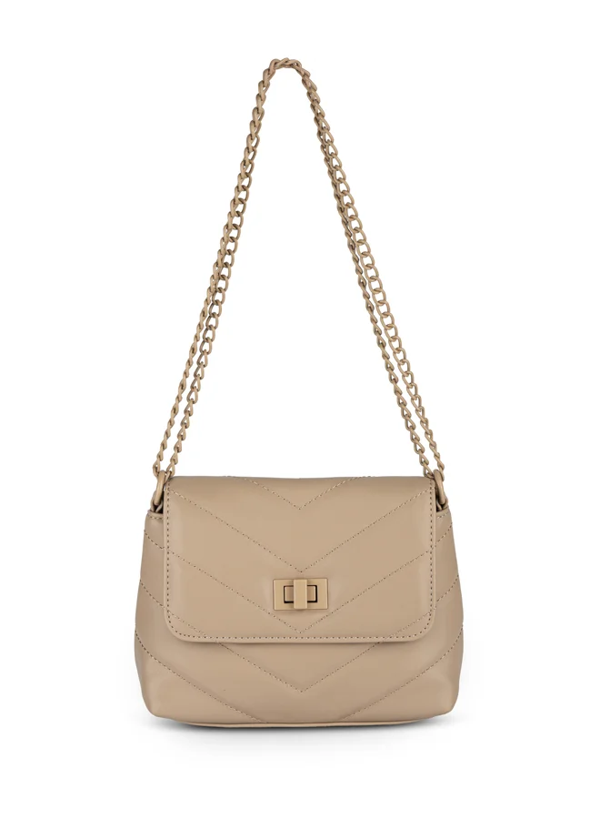 Women Quilted Chain Detailed Shoulder Bag