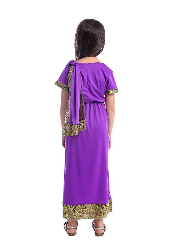 Al Aoyama - Bollywood Princess Masquerade Dress, Indian Girl Dress Up Kids Cosplay Costume, Purple - Image 1