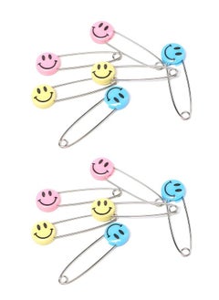 LuQu 6-Piece Smiley Face Safety Pins - Pack of 2  - Image 1