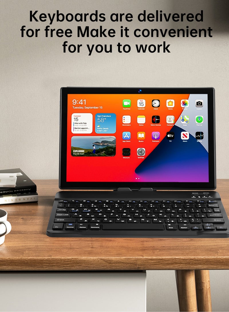 اكس برايم جهاز لوحي ذكي S25 Ultra+ بشاشة 10.1 بوصة عالية الدقة، أندرويد، تصميم نحيف مع لوحة مفاتيح، ذاكرة RAM 16GB وذاكرة تخزين 1TB، شريحتي اتصال، شبكة 5G، واي فاي، كاميرا مزدوجة، معالج ثماني النواة  رمادي - Image 2