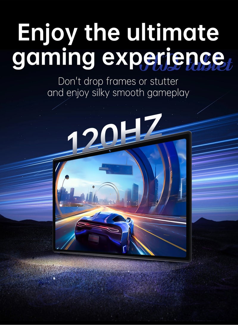 اكس برايم جهاز لوحي ذكي S25 Ultra+ بشاشة 10.1 بوصة عالية الدقة، أندرويد، تصميم نحيف مع لوحة مفاتيح، ذاكرة RAM 16GB وذاكرة تخزين 1TB، شريحتي اتصال، شبكة 5G، واي فاي، كاميرا مزدوجة، معالج ثماني النواة  رمادي - Image 4