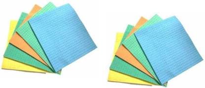 Shopfleet Wipe Clean Sponge Wipes Pack of 10 Cellulose Based Easy to Use Resuable Multicolor - Image 1
