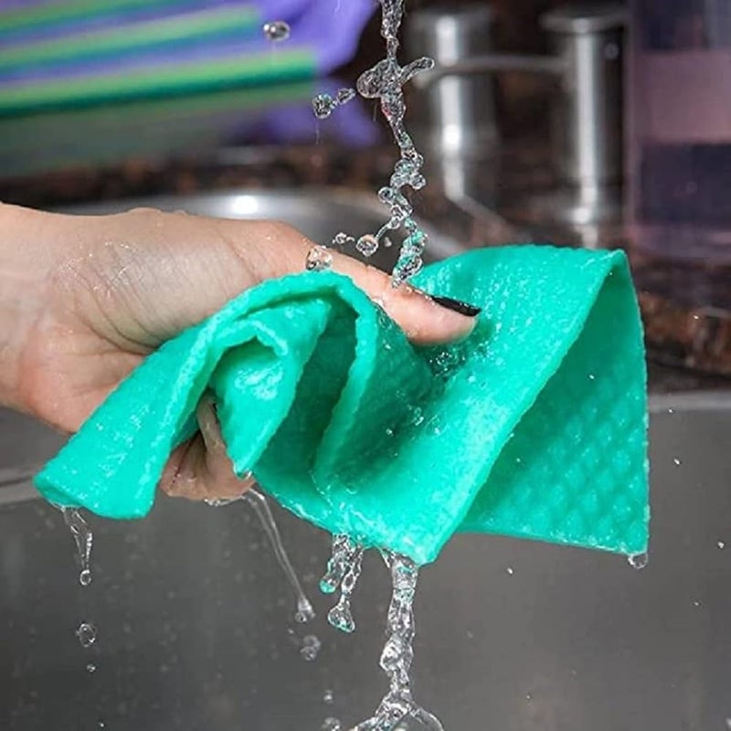 Shopfleet Wipe Clean Sponge Wipes Pack of 10 Cellulose Based Easy to Use Resuable Multicolor - Image 4
