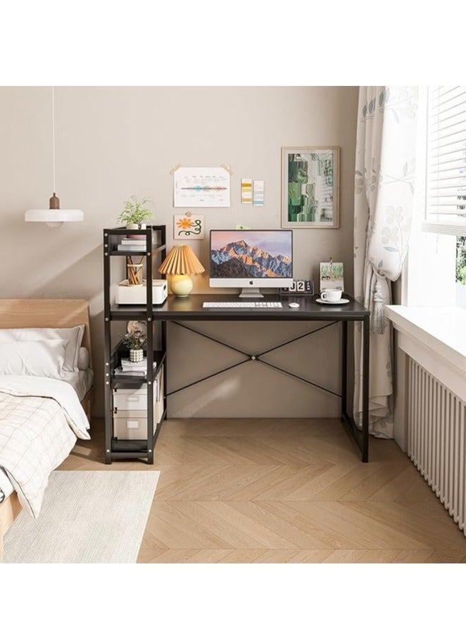 Computer Desk Home Office Desk Gaming Table with 4 Tiers Storage Shelves  L-Shaped Study Writing Table Corner Desk Laptop Desk with Strong Legs（120*50*80CM） - Image 2