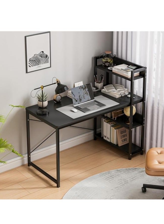 Computer Desk Home Office Desk Gaming Table with 4 Tiers Storage Shelves  L-Shaped Study Writing Table Corner Desk Laptop Desk with Strong Legs（120*50*80CM） - Image 3