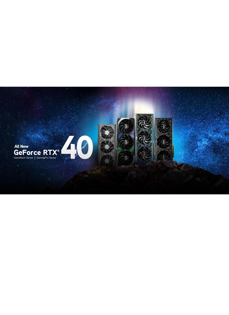 Palit - NVIDIA GeForce RTX™ 4090 GameRock 24GB GDDR6X,Graphics Card, ARGB SYNC,16384 CUDA Cores, 2520 MHz Boost Clock, 21Gbps, 384bits Interface, PCI Gen 4, DP 1.4ax3, HDMI 2.1a x 1 | NED4090019SB-1020G - Image 1